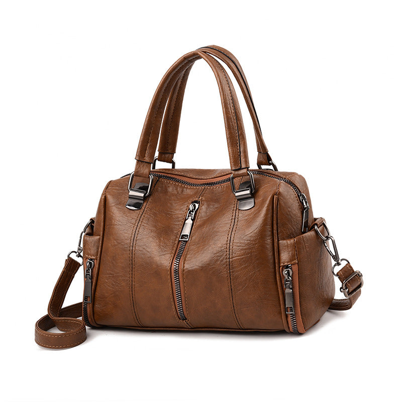 Trendy Color-Block Women's Tote Bag with Wide Strap