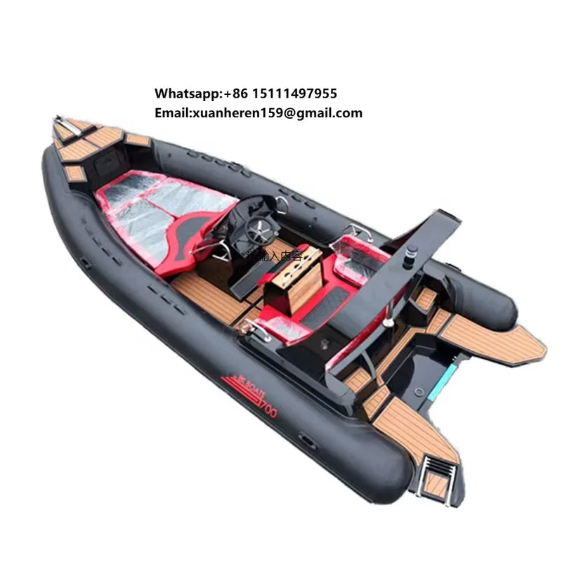 7m CE Tornado Hypalon Fiberglass Inflatable RIB Boat – Tourist & Leisure Yacht