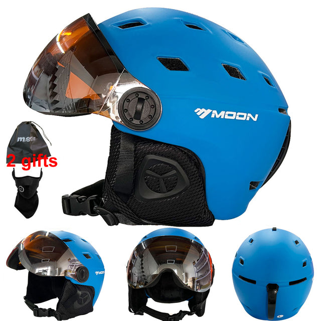 MOON Ski Helmet with Integrally-Molded PC+EPS Design
