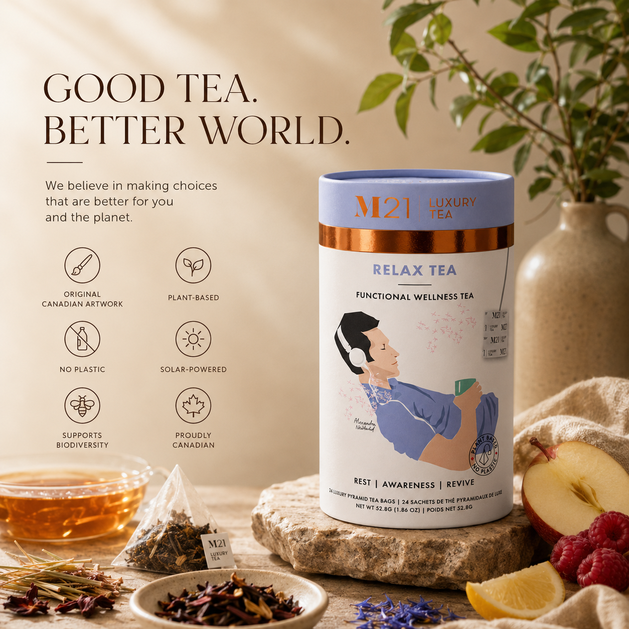 Relax Luxury Herbal tea | Canadian | 24ct
