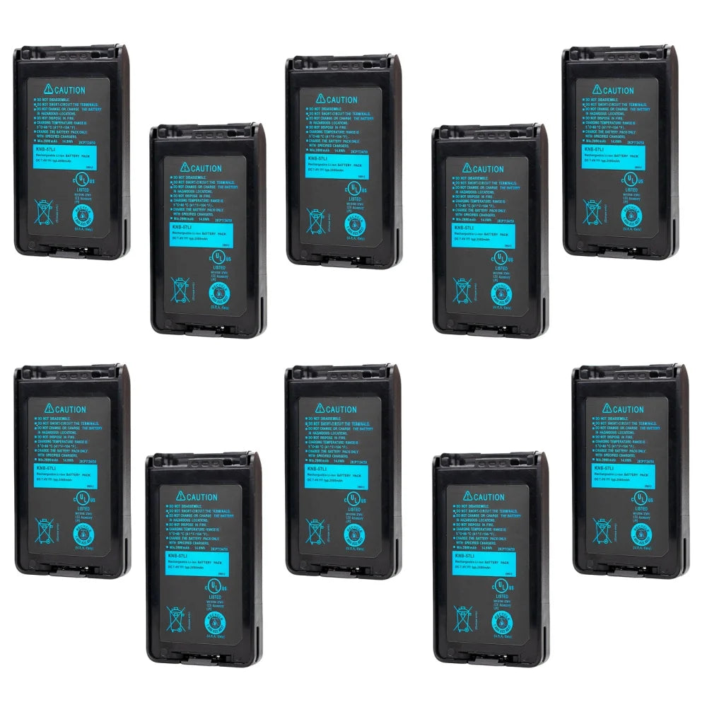 10PCS KNB-57L 2000mAh Replacement Battery for Kenwood NX-220 NX-320 TK-2140 TK-3160 TK-2170 TK-3140 KNB-55L KNB-35 Two Way Radio