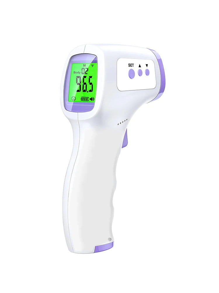 Digital Infrared Forehead Thermometer & Finger Pulse Oximeter – Non-Contact Fever & Blood Oxygen Monitor