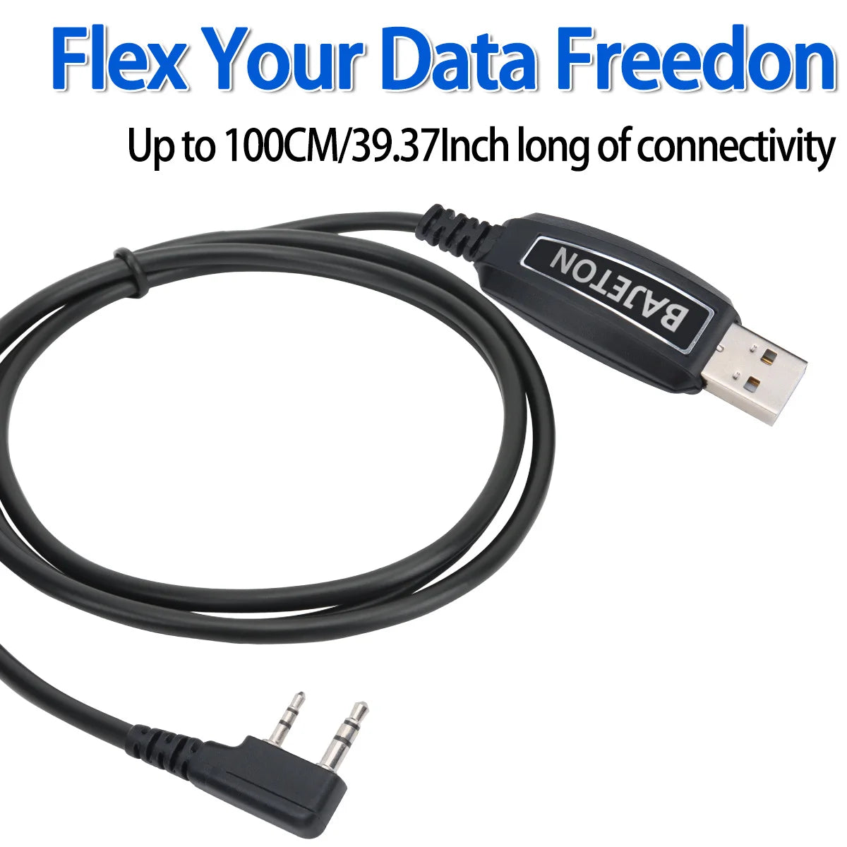 BAJETON Walkie Talkie USB Programming Cable K Plug For BJ-8300 BJ-7800 BT8200 Quansheng UV-K5(8) UV-K6 Baofeng UV-5R Mini Radio