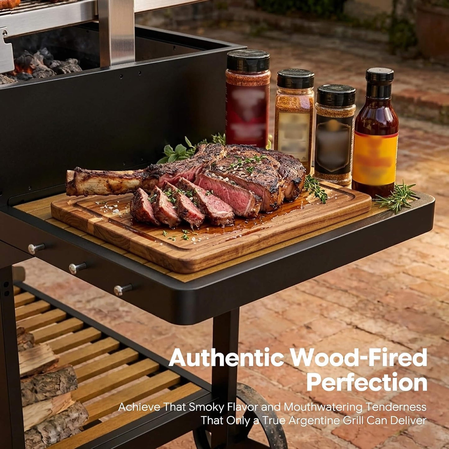 [05X03FT] Heavy-Duty Argentine Santa Maria All-In-One BBQ Grill With Brasero (SAK31862)