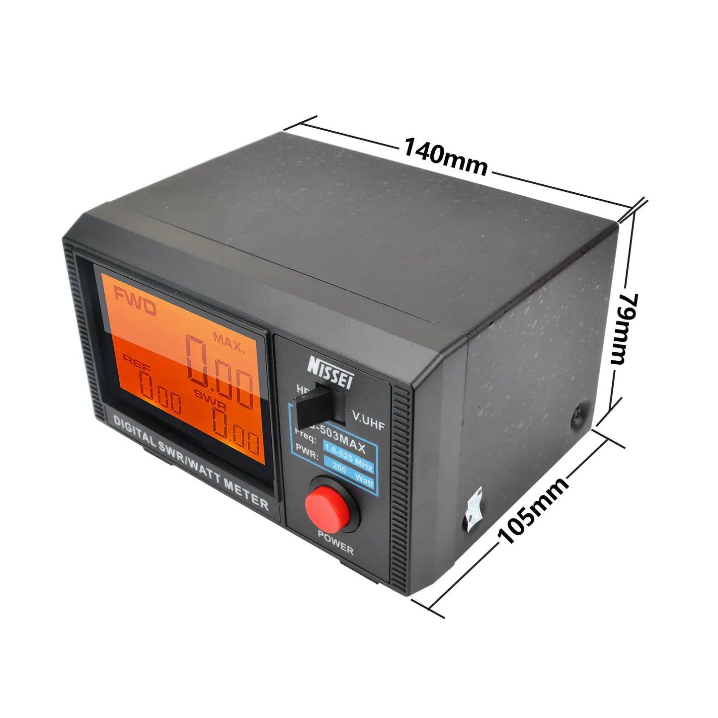 NISSEI DG-503MAX DMR/SSB/AM HF 1.6-60MHz & V.UHF125-525MHz 200Watt Walkie Talkie Digital SWR Watt Meter DG-503 MAX