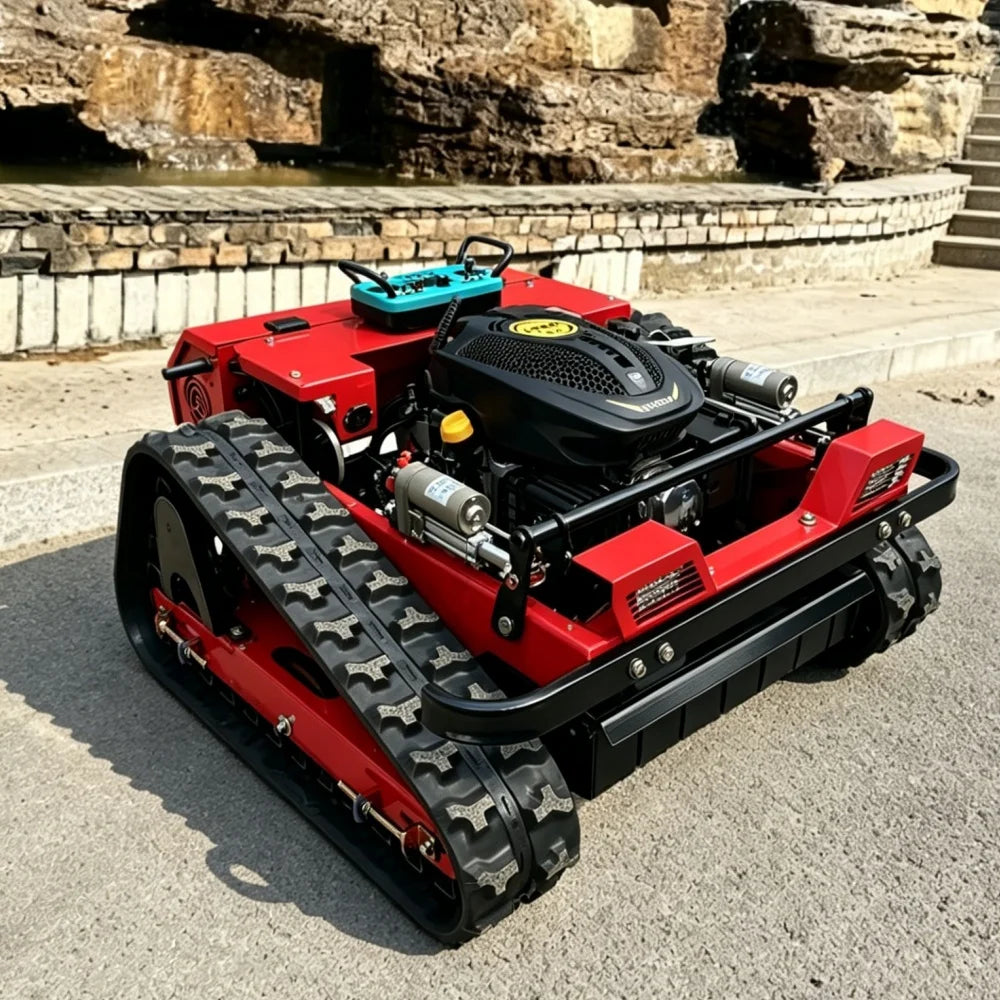 Remote Control Tracked Lawn Mower – 500mm Cutting Width, All-Terrain CE Certified