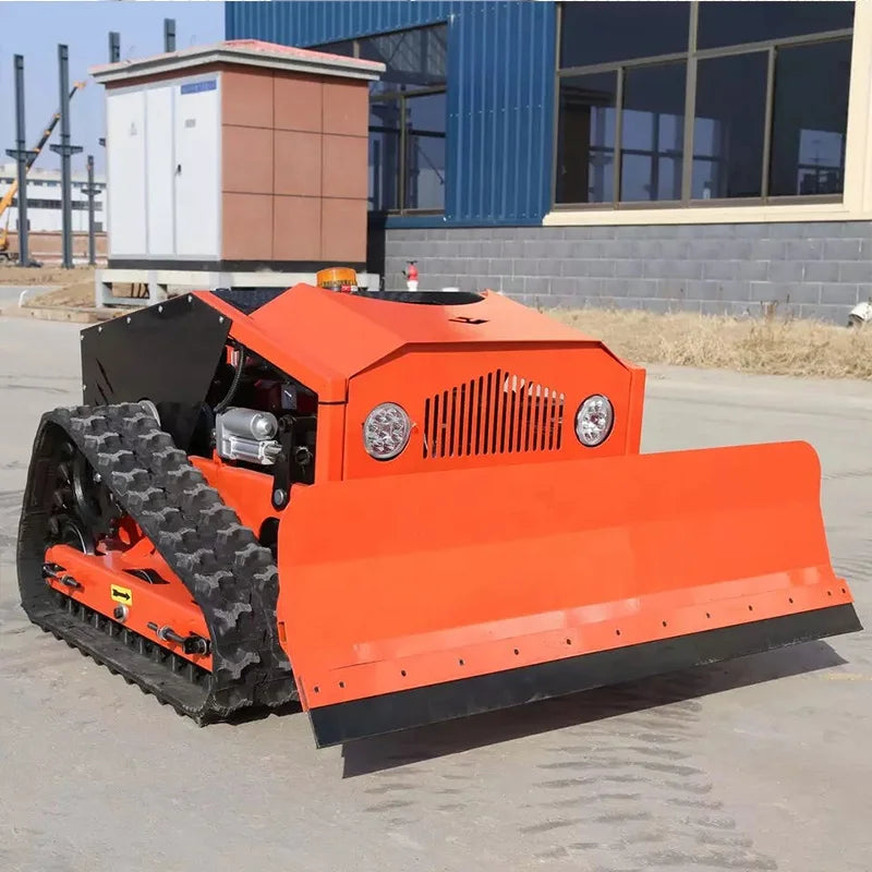 Self-Propelled Robot Lawn Mower with Snow Plow – CE Approved Remote Control Tractor