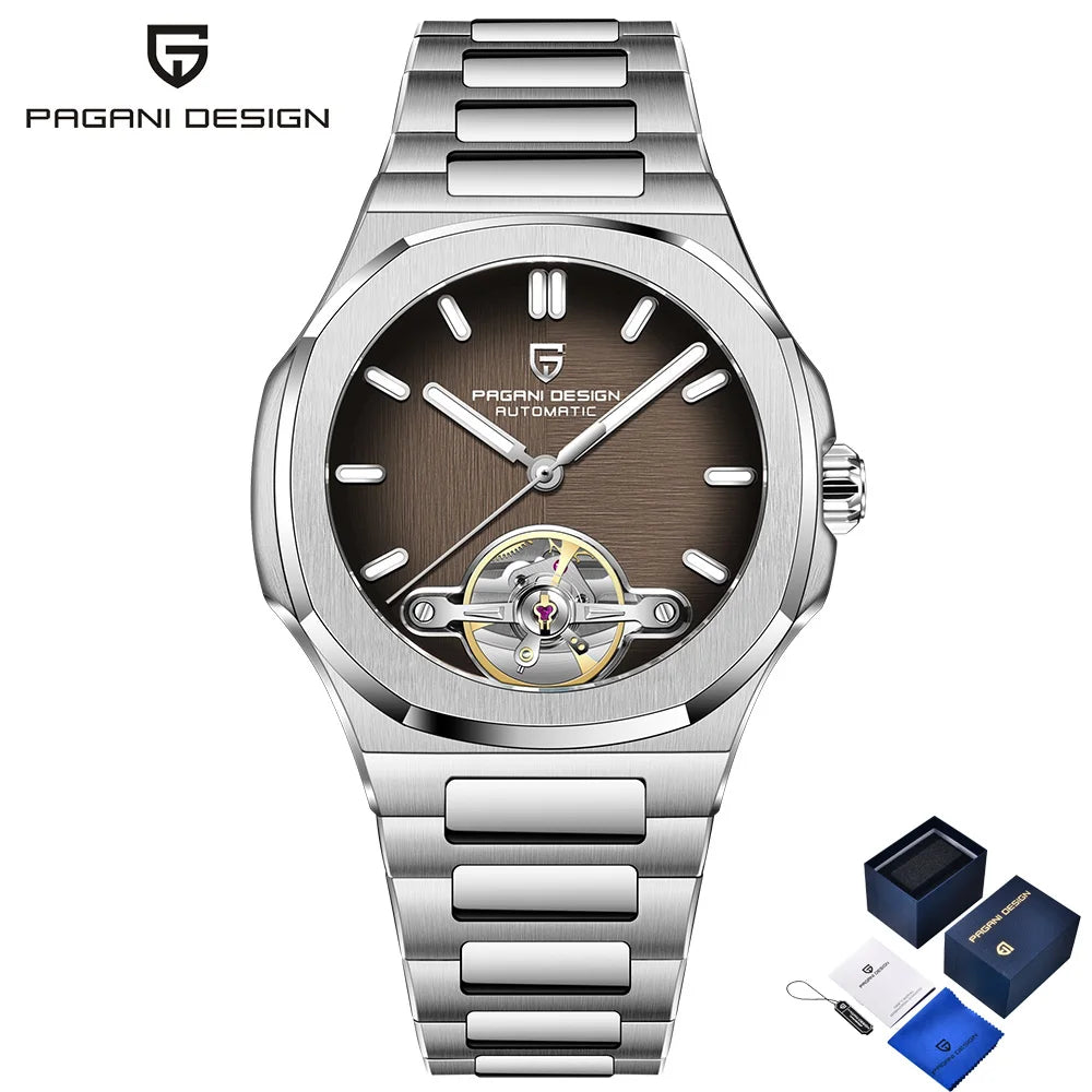 2026 Pagani design tourbillon automatic men's watches luxury sapphire mechanical men's watch luminous steel watch men's gift box