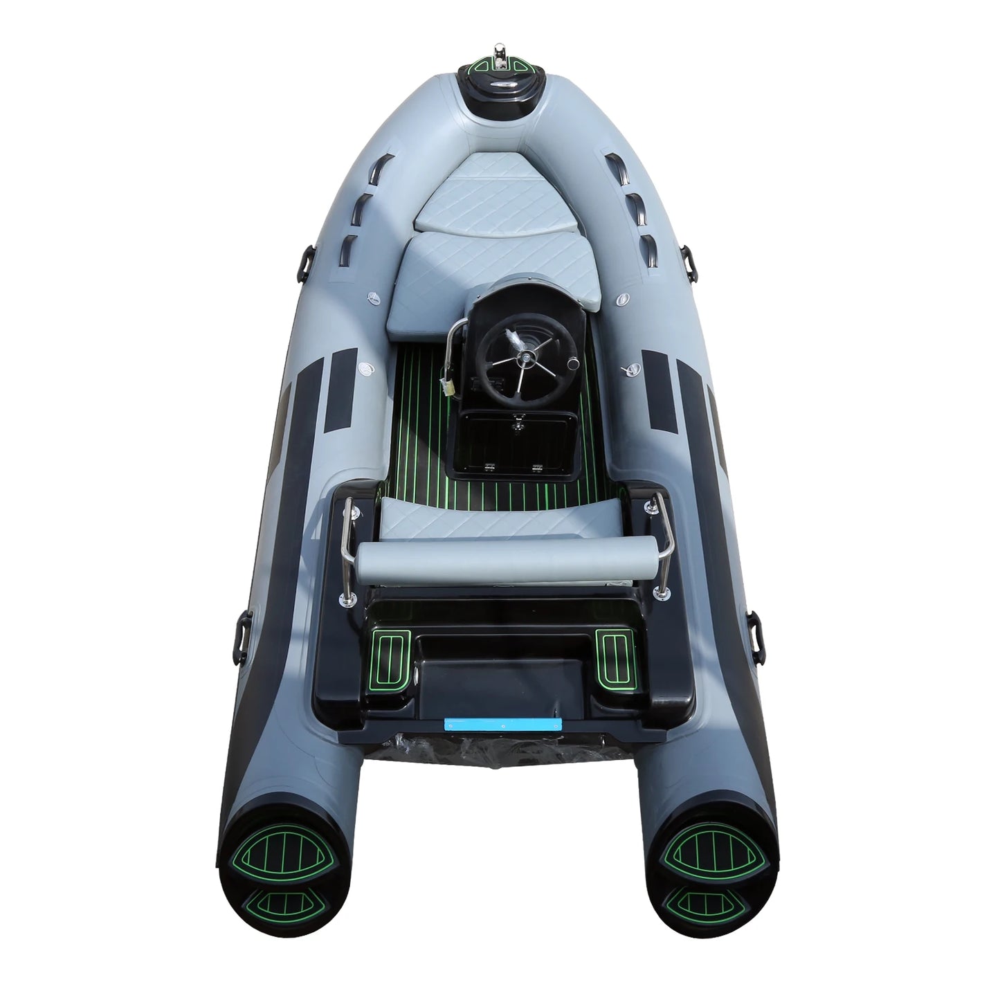 12.8ft Deep V Fiberglass RIB Inflatable Boat – CE Certified Sport Yacht