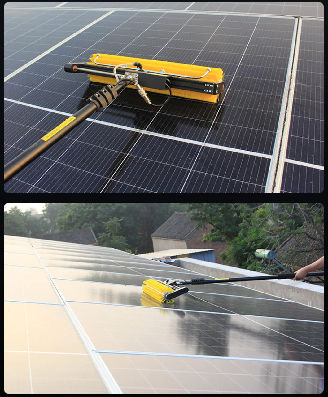 Rolling Solar Panel Cleaning Robot with Brush – Photovoltaic Module Cleaner