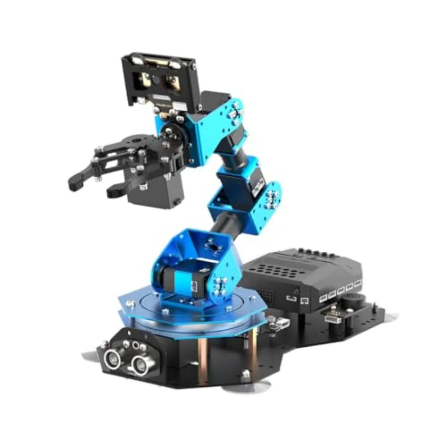 STEM Robotic Arm Kit – 6DOF Aluminum Alloy with AI Vision & Voice Control for Arduino, Scratch & Python