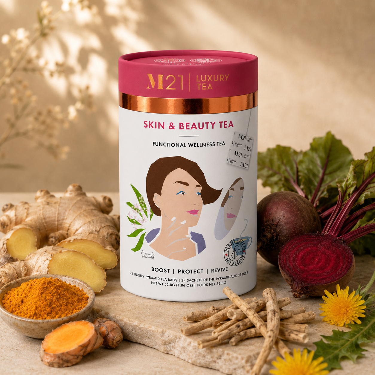 Skin and Beauty Luxury herbal tea | Canadian | 24ct