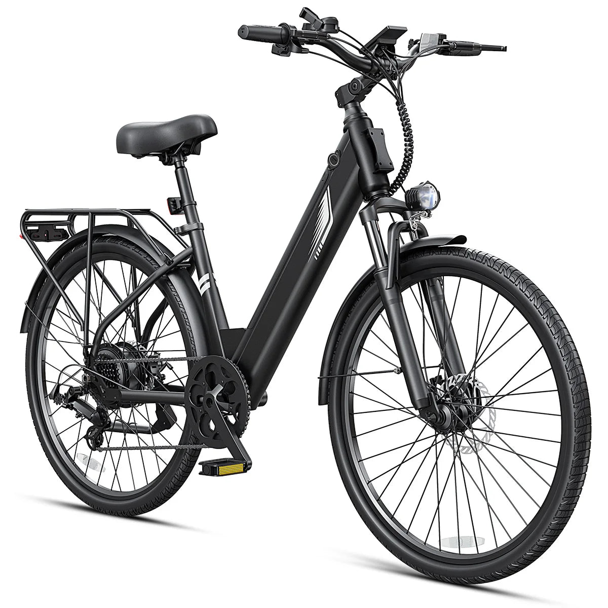 DYU C7 Electric Bicycle – 1000W Peak, 480Wh Battery, 26" City E-Bike, UL2849 Certified