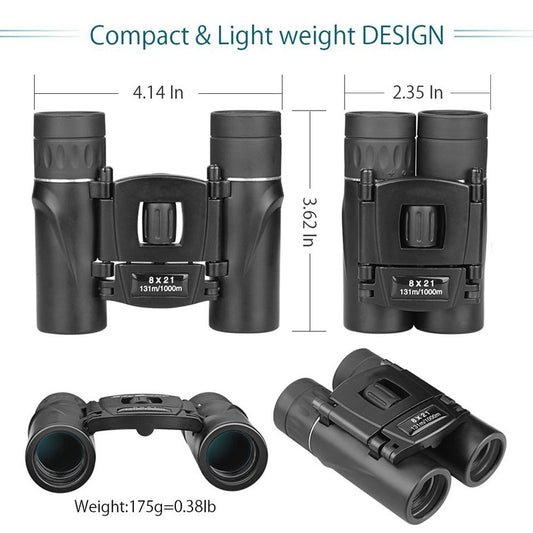8x21 Binoculars with Universal Long-Focus Lens