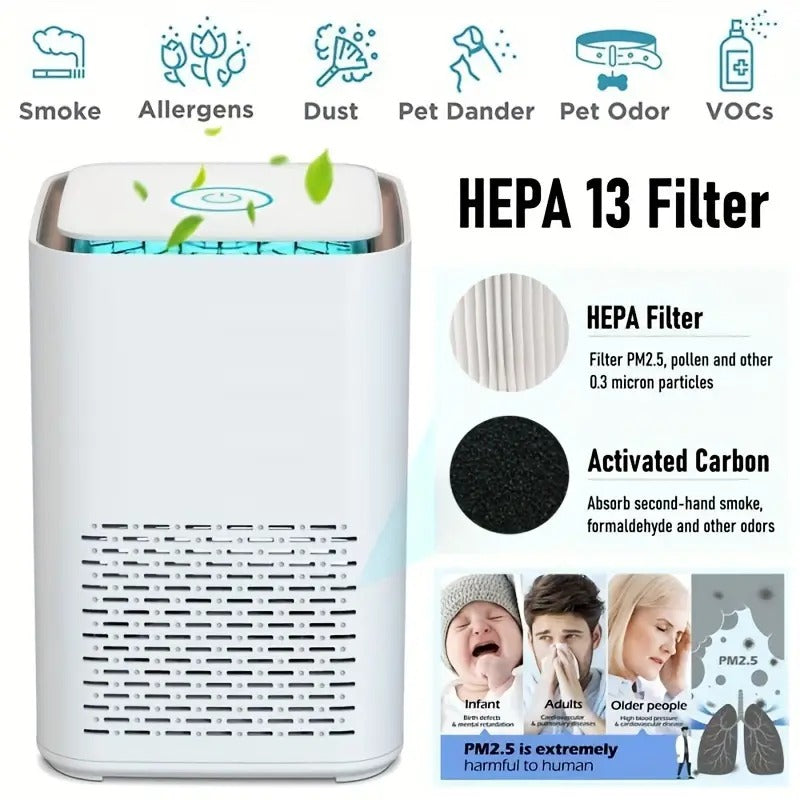 Indoor Air Purifier with USB Interface for Home Use