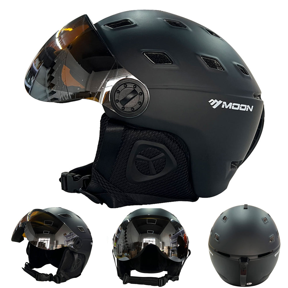MOON Ski Helmet with Integrally-Molded PC+EPS Design