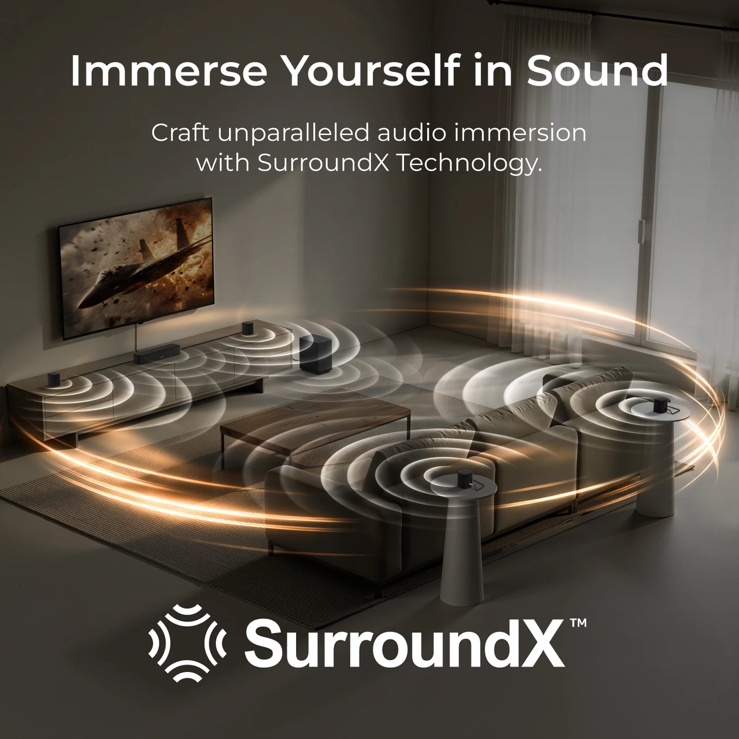 ULTIMEA 7.1ch Soundbar with Subwoofer & 4 Surround Speakers – Home Theater Sound System for TV
