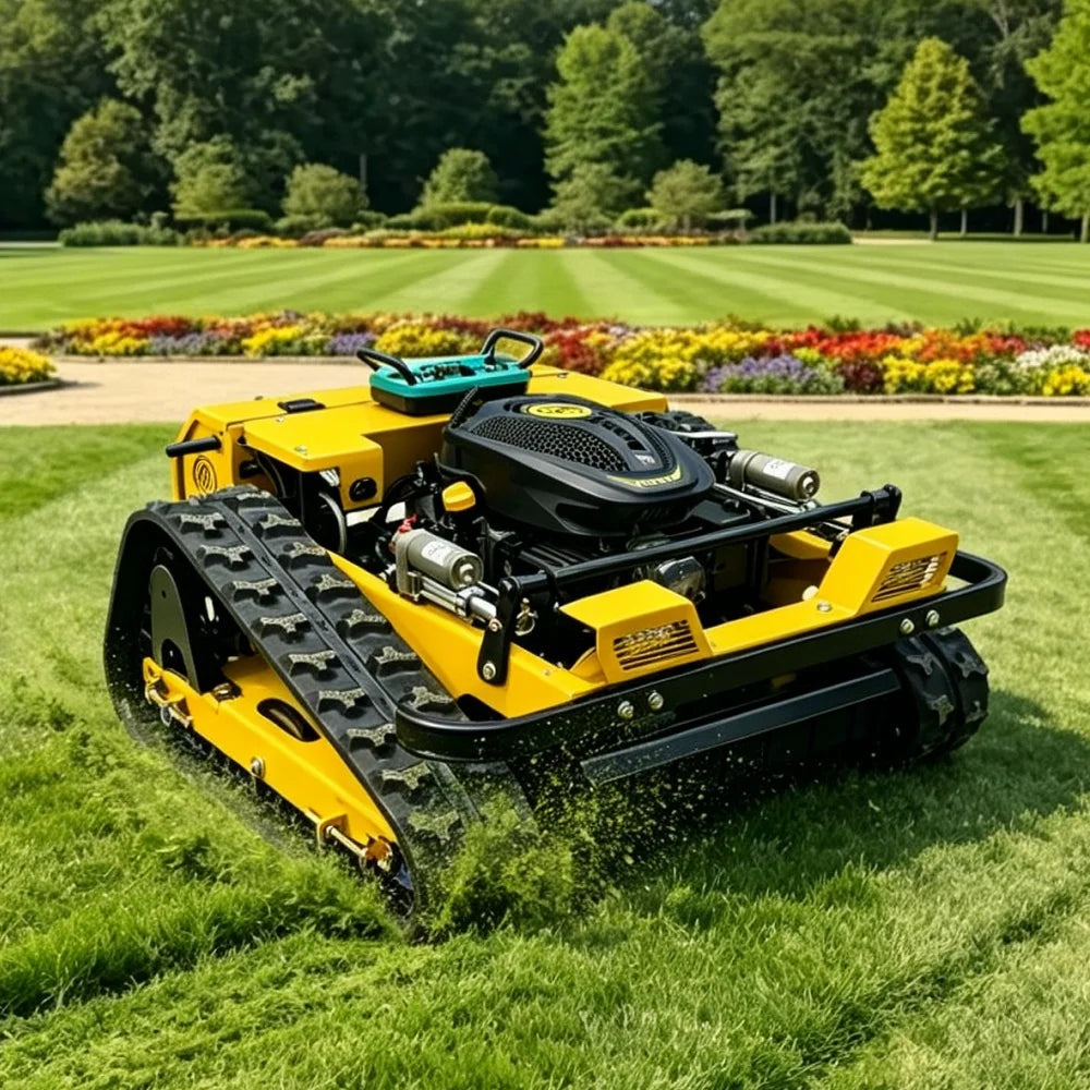 Remote Control Tracked Lawn Mower – 500mm Cutting Width, All-Terrain CE Certified