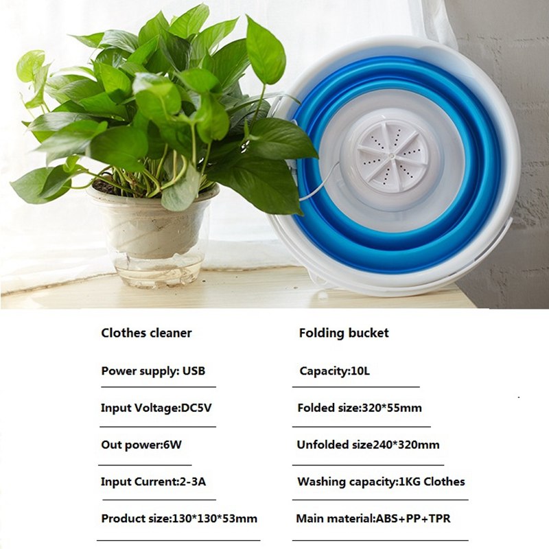 Portable Ultrasonic Folding Washing Machine