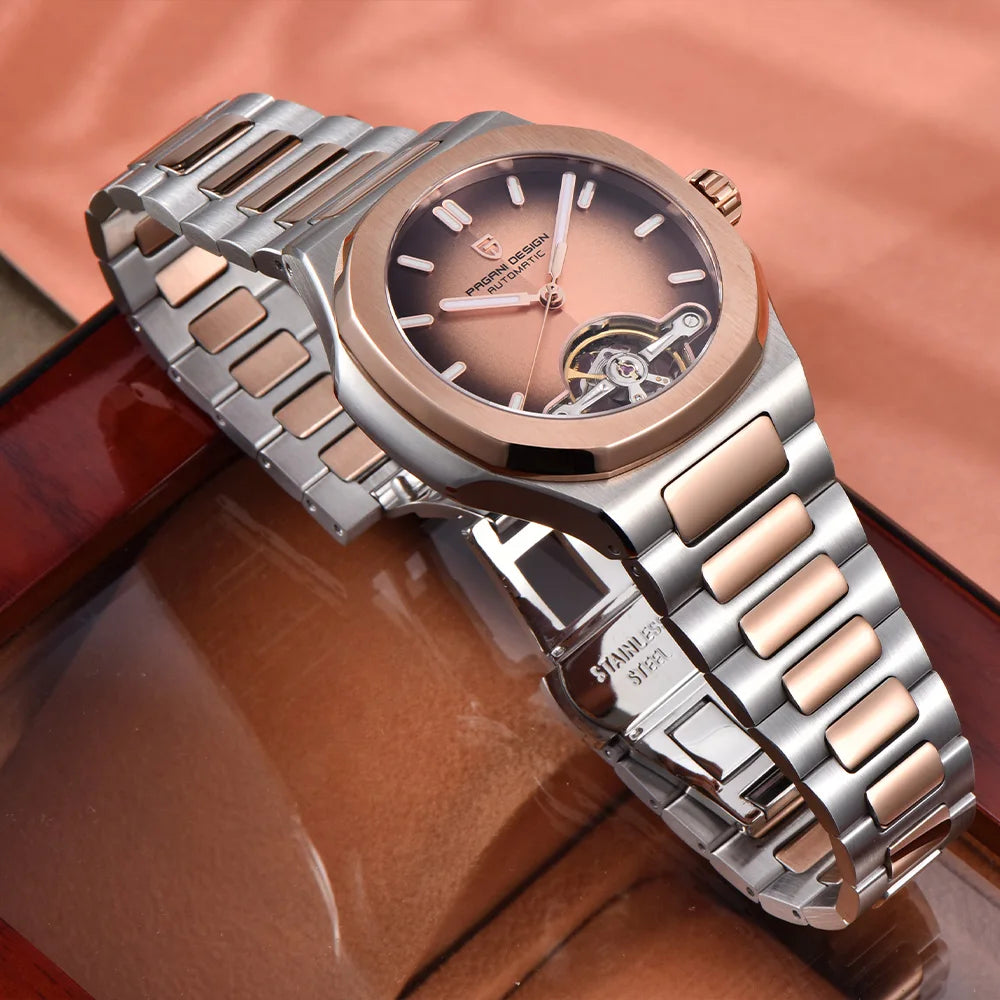 2026 Pagani design tourbillon automatic men's watches luxury sapphire mechanical men's watch luminous steel watch men's gift box