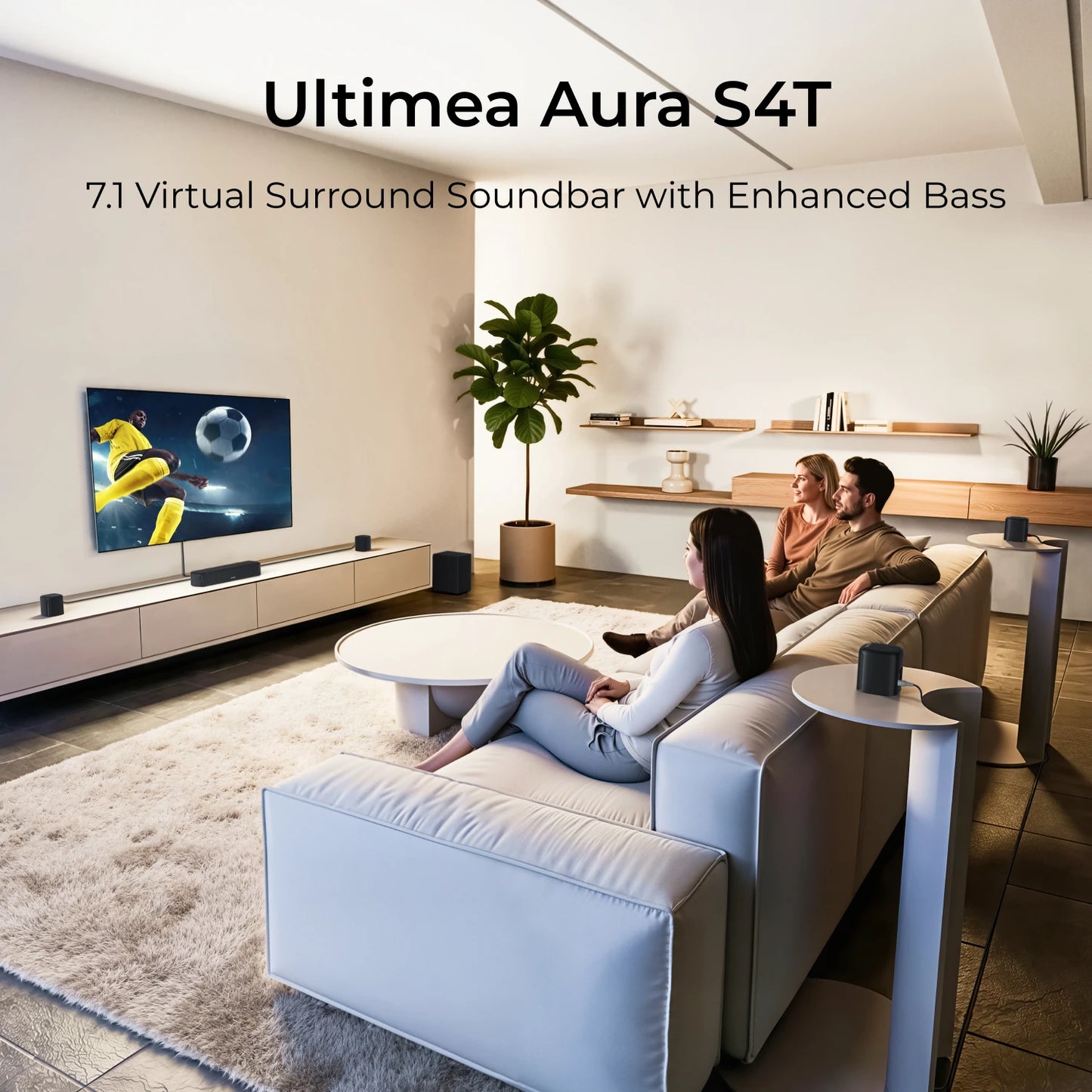 ULTIMEA 7.1ch Soundbar with Subwoofer & 4 Surround Speakers – Home Theater Sound System for TV