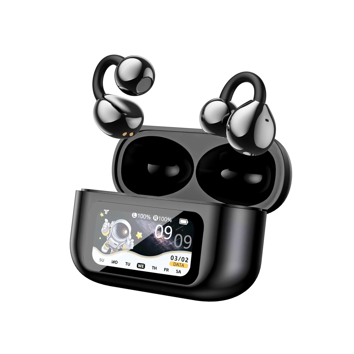 AI Translation Headphones True Wireless Earbuds LED Power Display Earphones with Wireless Charging Case