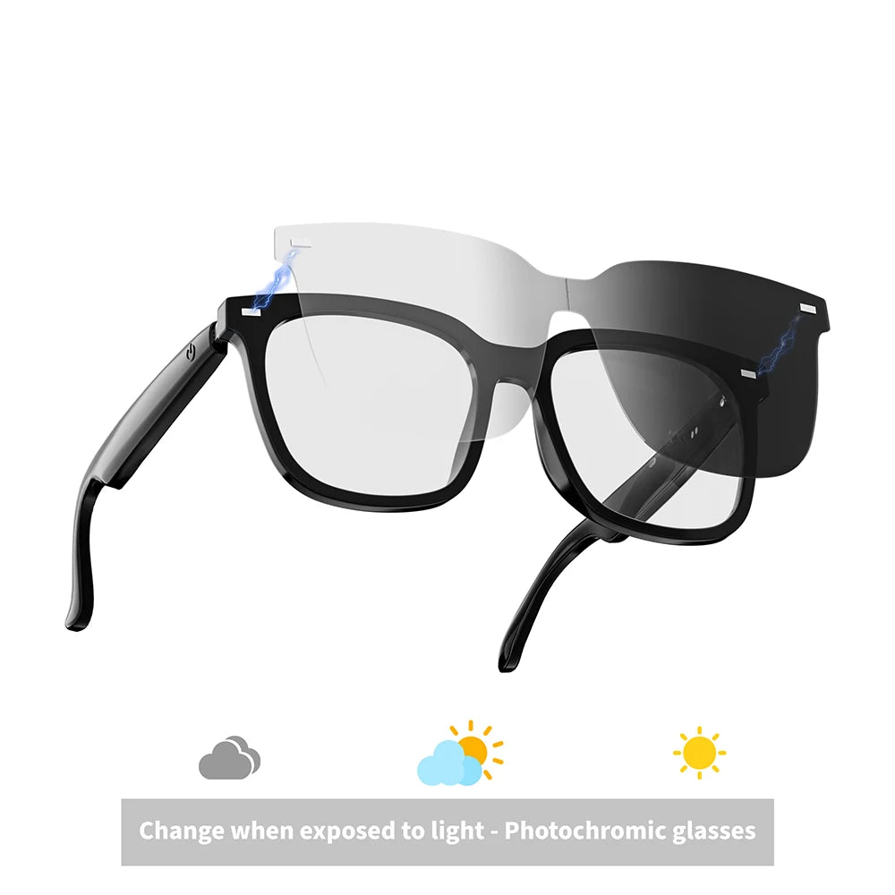 AI Open-Ear Bluetooth Glasses Magnetic Suction Lenses Real-time Translation Calls&Music Global Travel Trade Communication
