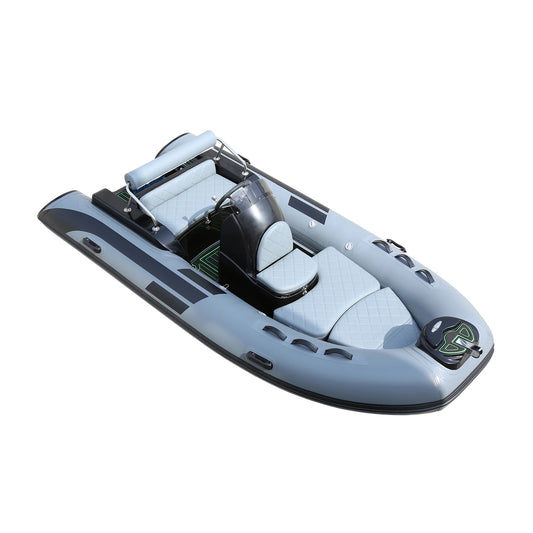 12.8ft Deep V Fiberglass RIB Inflatable Boat – CE Certified Sport Yacht