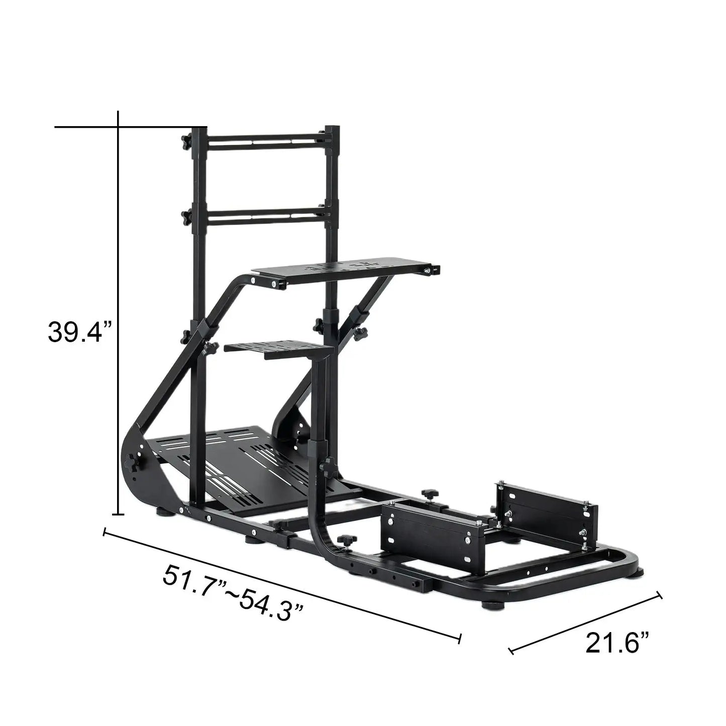 Stable Racing Wheel Cockpit Powder-Coated Steel Frame Compatible with Fanatec, Thrustmaster and More