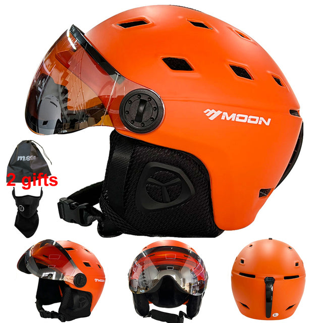 MOON Ski Helmet with Integrally-Molded PC+EPS Design