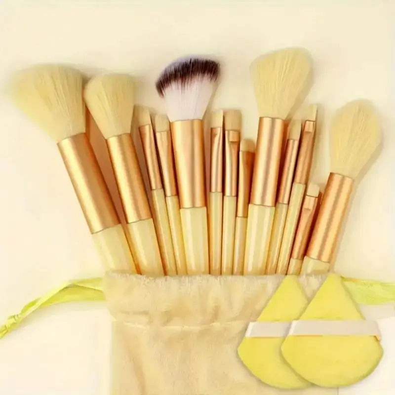 Vegan Makeup Brush Set - Soft Fluffy Kabuki & Blending Brushes for Foundation, Contour & Baking, Cruelty-Free Salon Tools