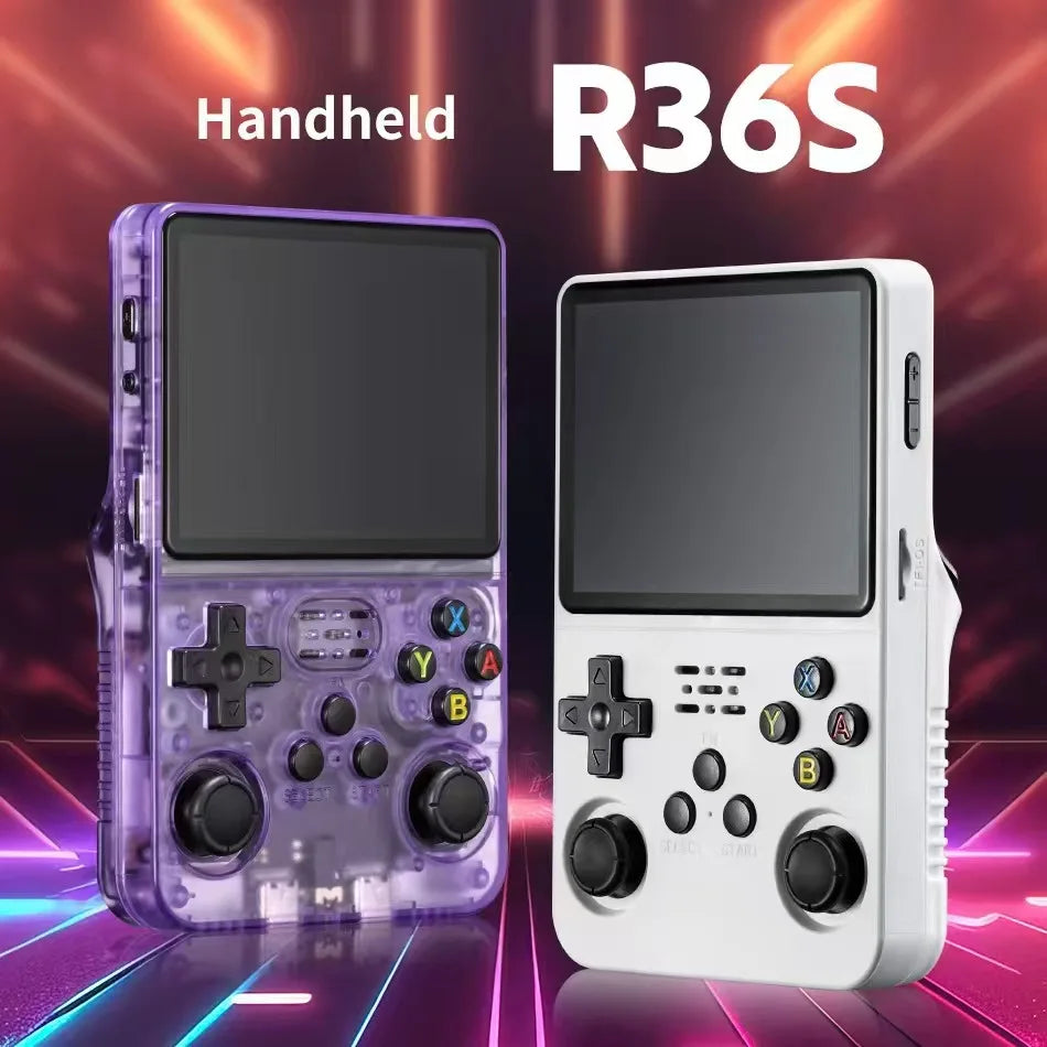 R36S Retro Handheld Video Game Console Linux System 3.5 Inch IPS Screen Portable Pocket Video Player R35S 128GB Games