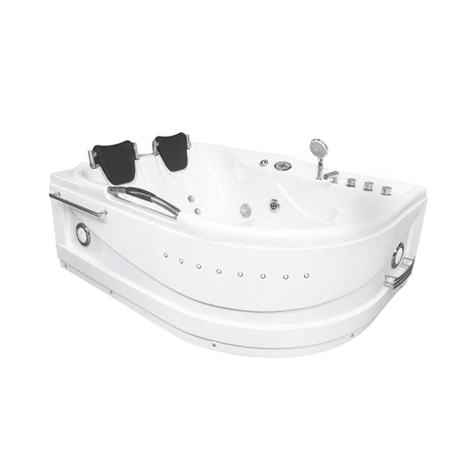 Nuvia Cayman 67-Inch Premium 2-Person 16-Jet Whirlpool Hydromassage Bathtub (SAK72851)
