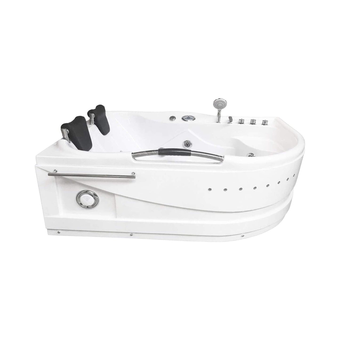 Nuvia Cayman 67-Inch Premium 2-Person 16-Jet Whirlpool Hydromassage Bathtub (SAK72851)