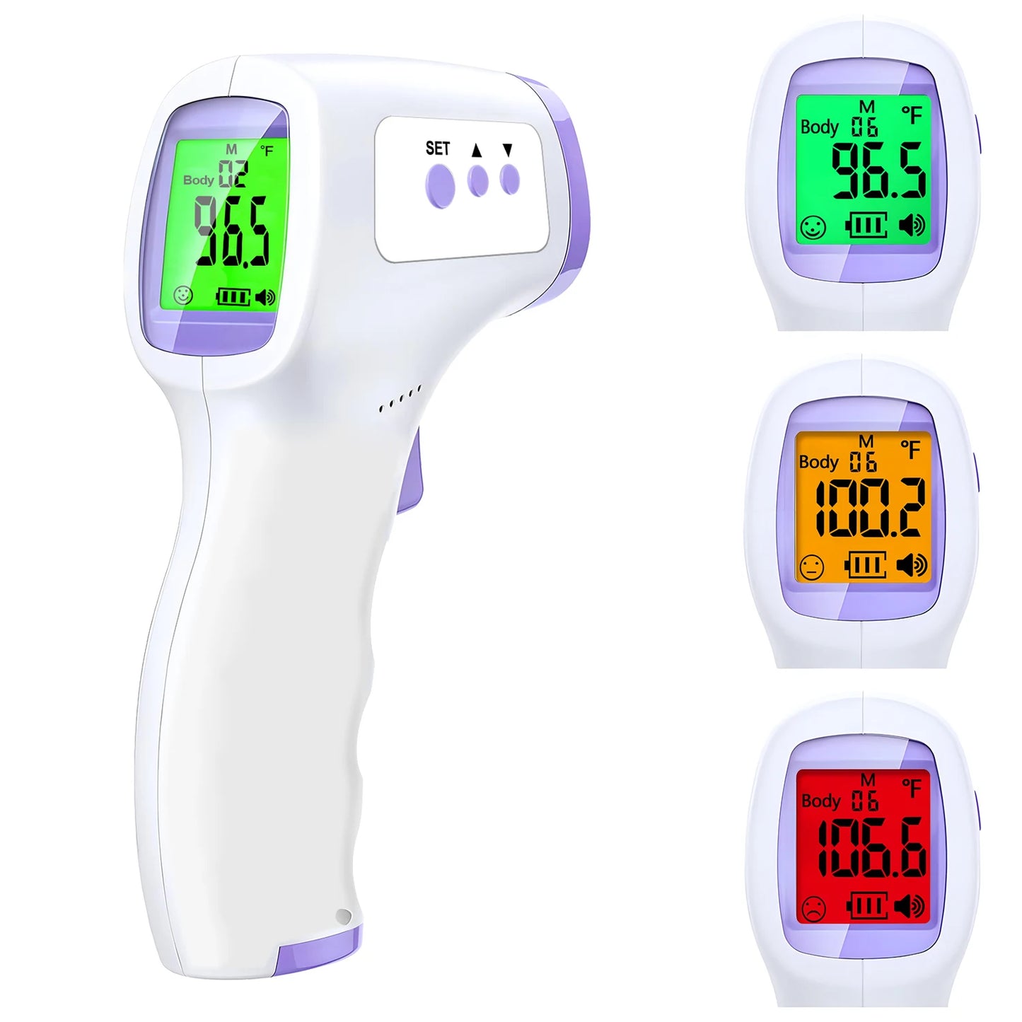 Digital Infrared Forehead Thermometer & Finger Pulse Oximeter – Non-Contact Fever & Blood Oxygen Monitor