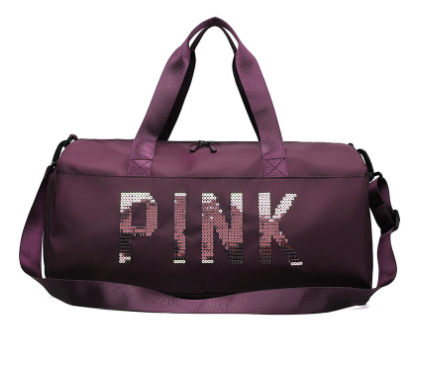Large Capacity Sequins Decor Travel Duffle Bag