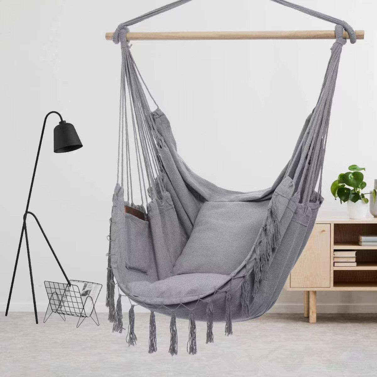 Outdoor Cotton Hammock Chair for Garden and Balcony