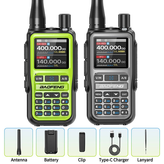 BAOFENG UV-5R Mini Walkie Talkie Multi Band Bluetooth Programming Wireless Copy Frequency 999CH AM FM Long Range Two Way Radio