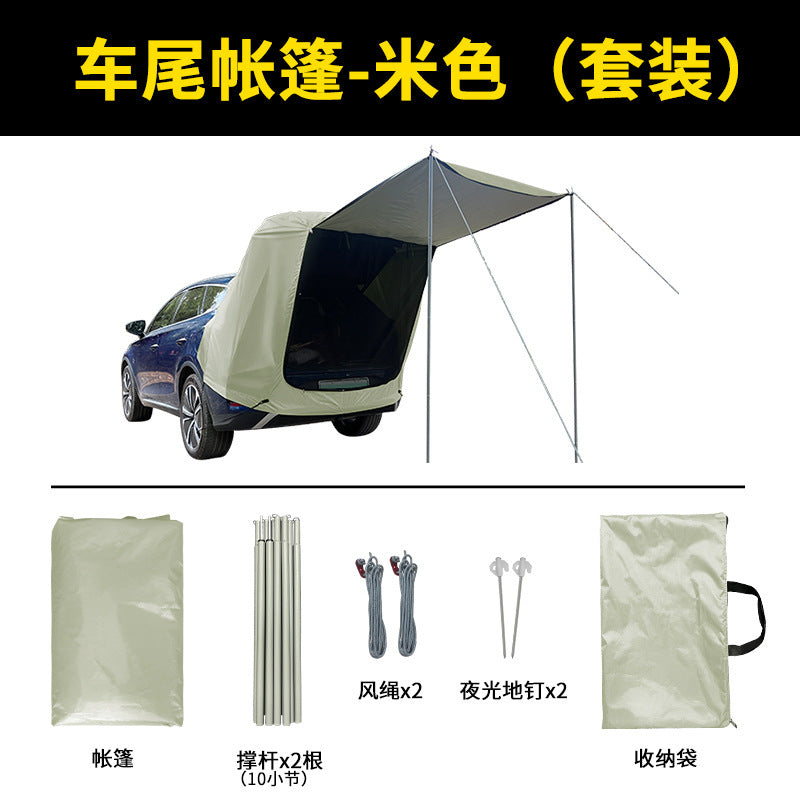 Car Rear Tent for Outdoor Camping and Picnics