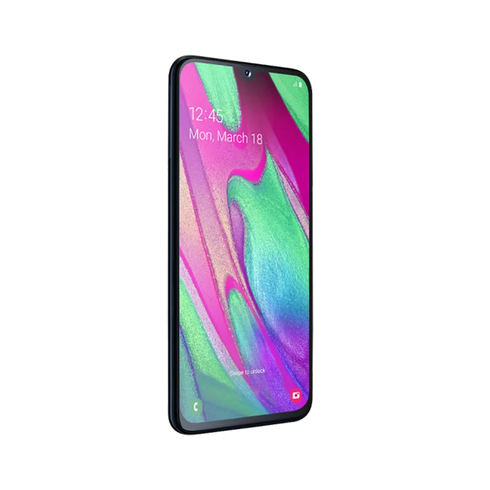 Refurbished Samsung Galaxy A40 – 5.9" AMOLED, 25MP, Dual SIM, Global Unlocked Android Phone