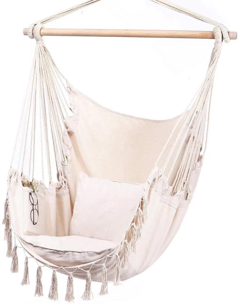 Outdoor Cotton Hammock Chair for Garden and Balcony