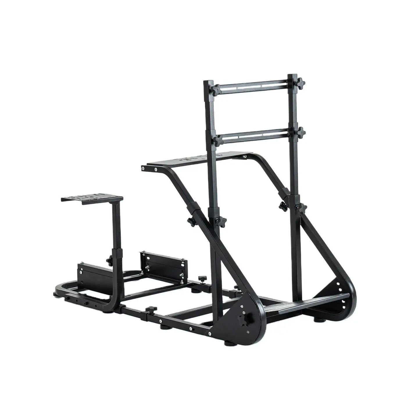 Stable Racing Wheel Cockpit Powder-Coated Steel Frame Compatible with Fanatec, Thrustmaster and More