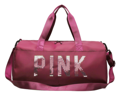 Large Capacity Sequins Decor Travel Duffle Bag