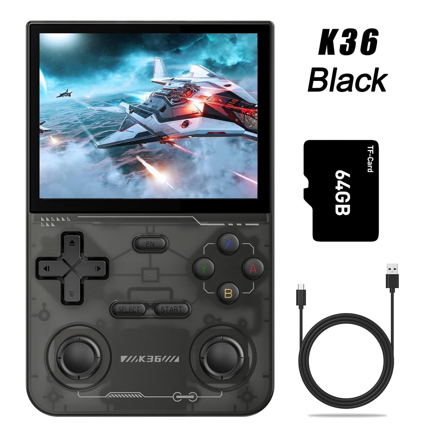 R36S Retro Handheld Video Game Console Linux System 3.5 Inch IPS Screen Portable Pocket Video Player R35S 128GB Games