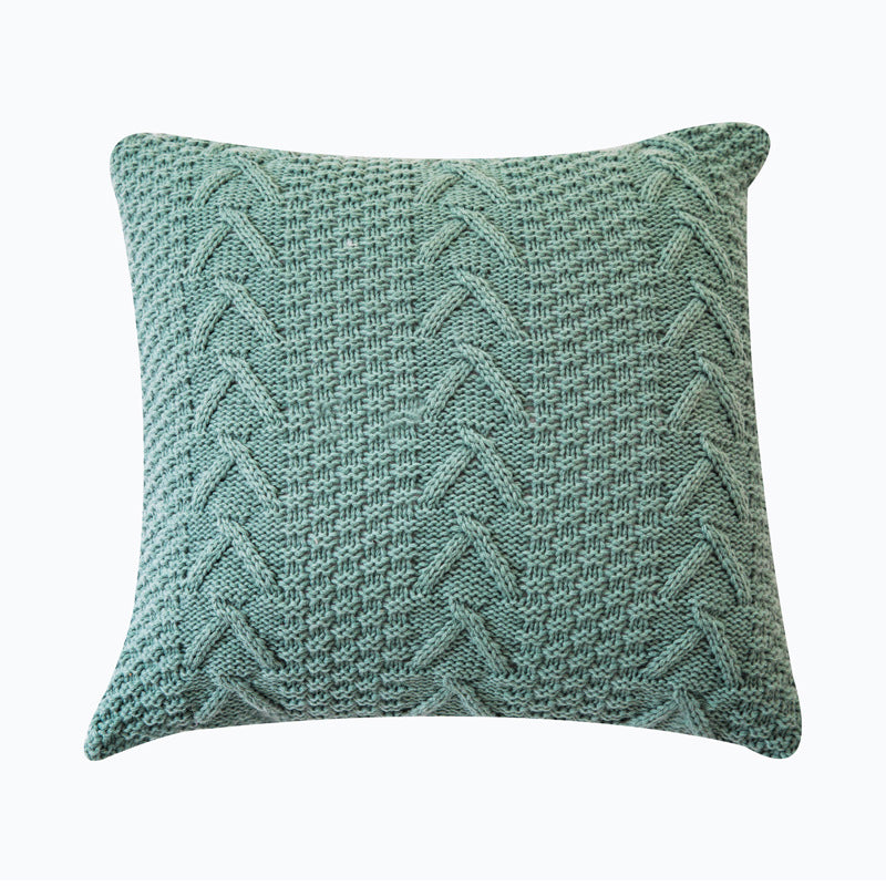 V-Shaped Knitted Pillow Cover for Home Decor