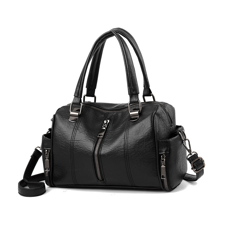 Trendy Color-Block Women's Tote Bag with Wide Strap