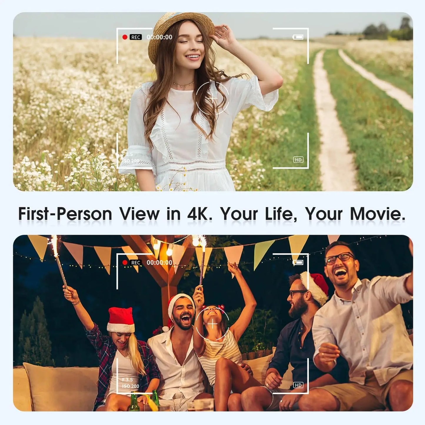 8MP AI Smart Camera Glasses – 4K Video, AI Translation, Color-Change Lenses, IP65, 32GB