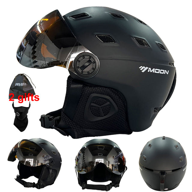 MOON Ski Helmet with Integrally-Molded PC+EPS Design