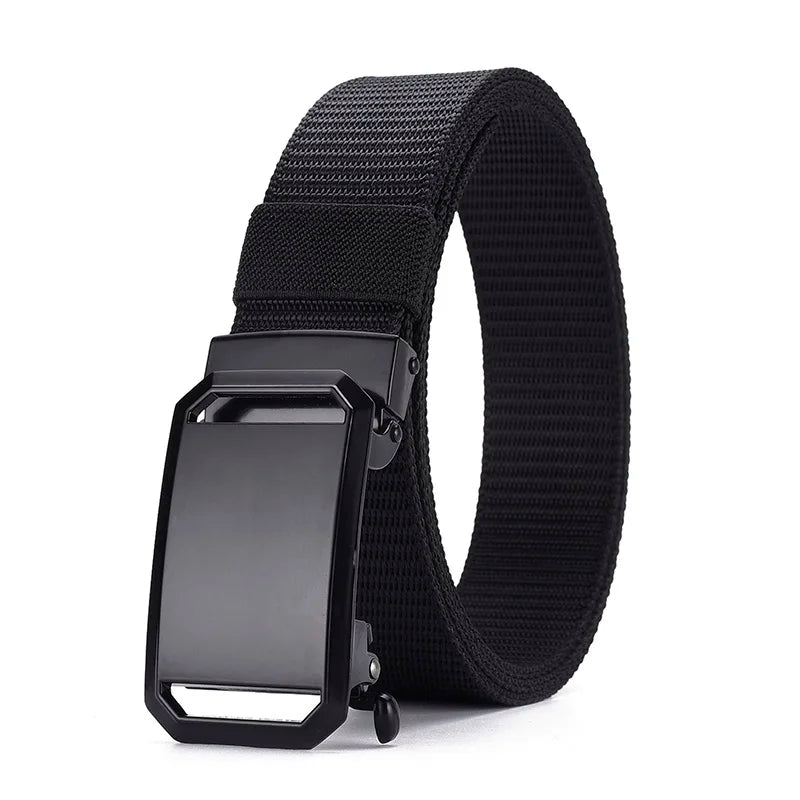 New Men's High-quality Automatic Buckle Canvas Belt Simple Casual Jeans Belt Fashion Men's Design Fashion Belt