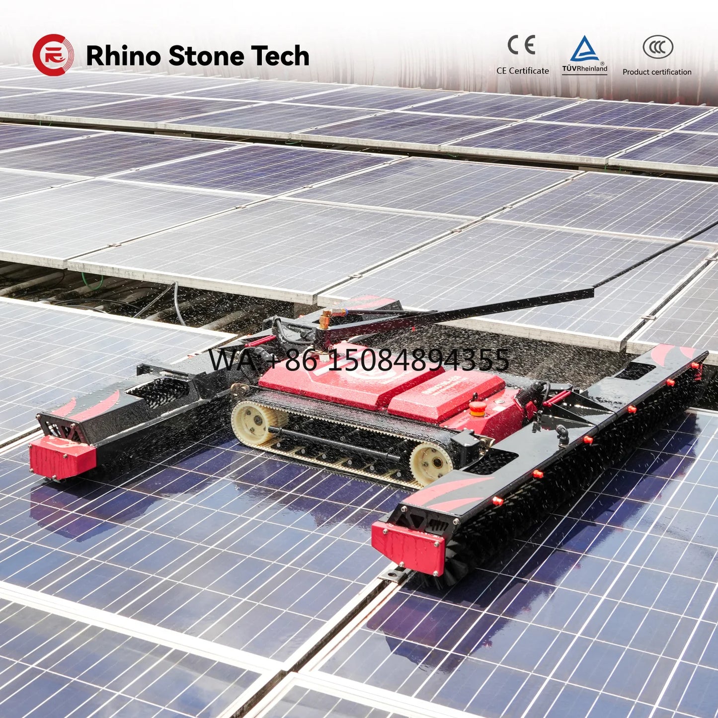 Semi-Automatic Solar Panel Cleaning Robot – PV Module Maintenance Machine